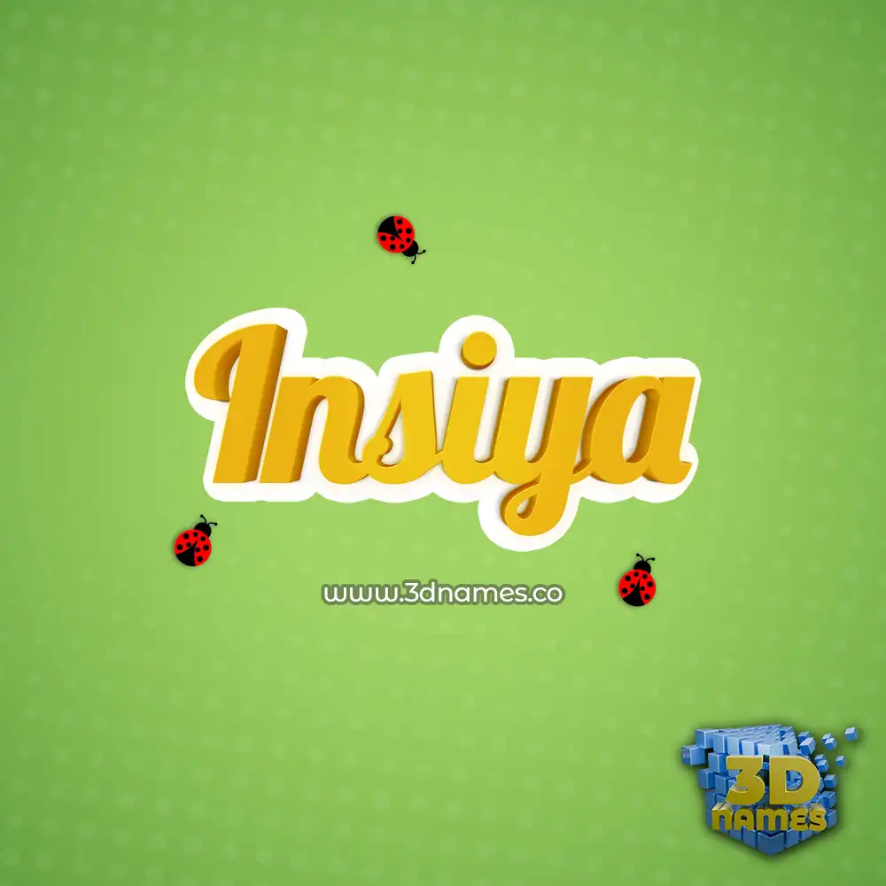 insiya in Ladybugs style - 3D name wallpaper
