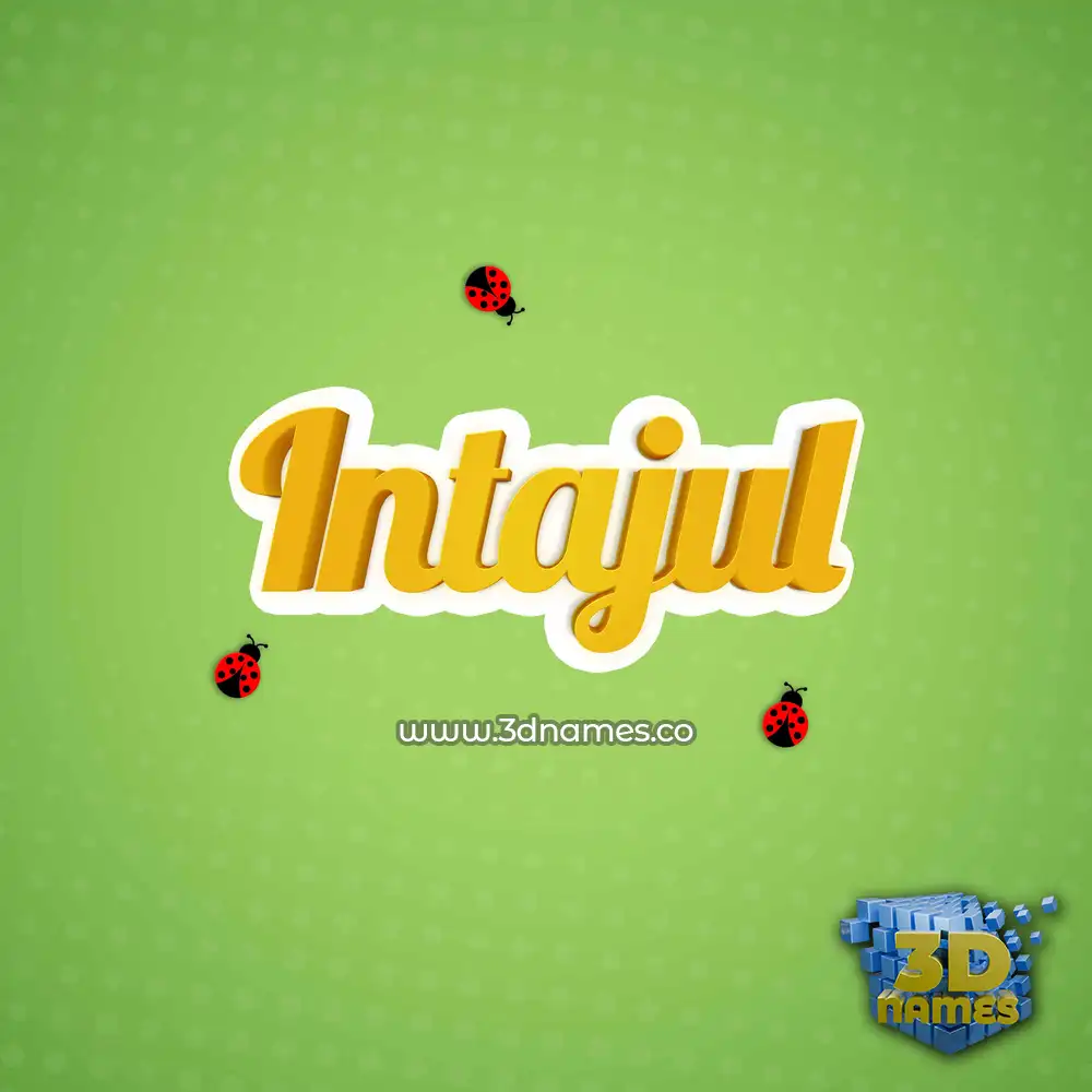 intajul in Ladybugs style - 3D name wallpaper