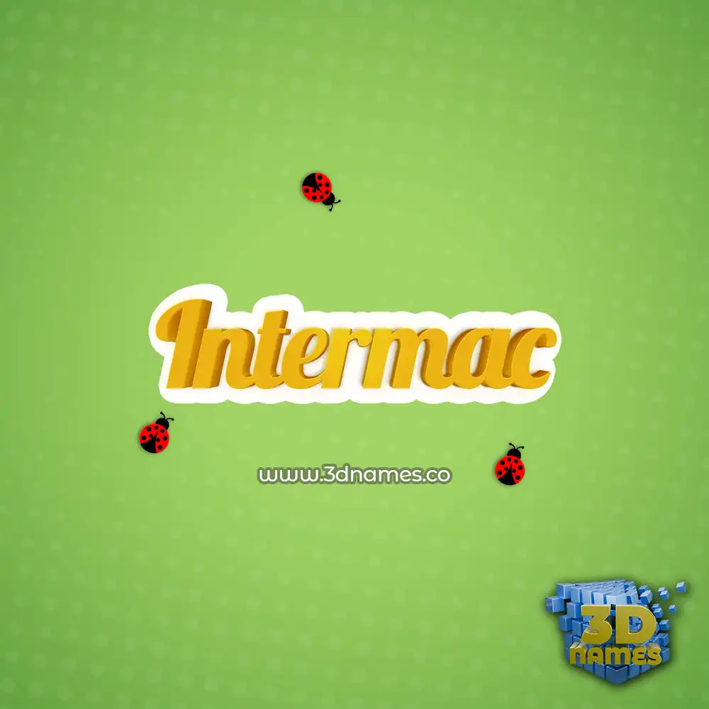 intermac in Ladybugs style - 3D name wallpaper