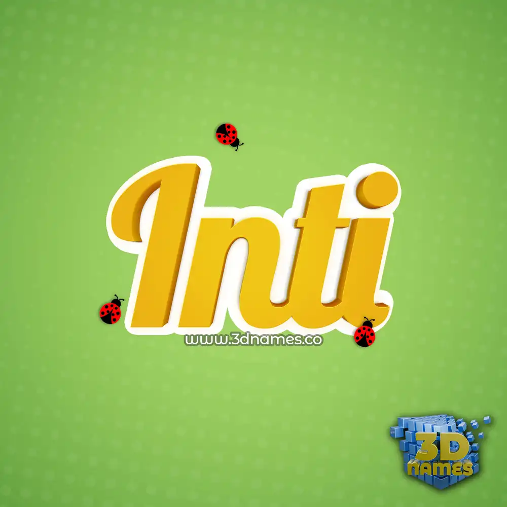 inti in Ladybugs style - 3D name wallpaper