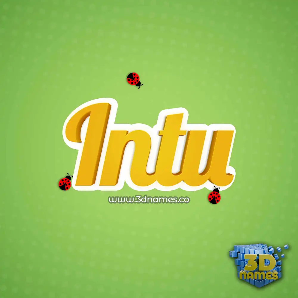 intu in Ladybugs style - 3D name wallpaper