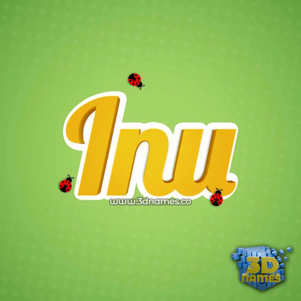 inu in Ladybugs style - 3D name wallpaper