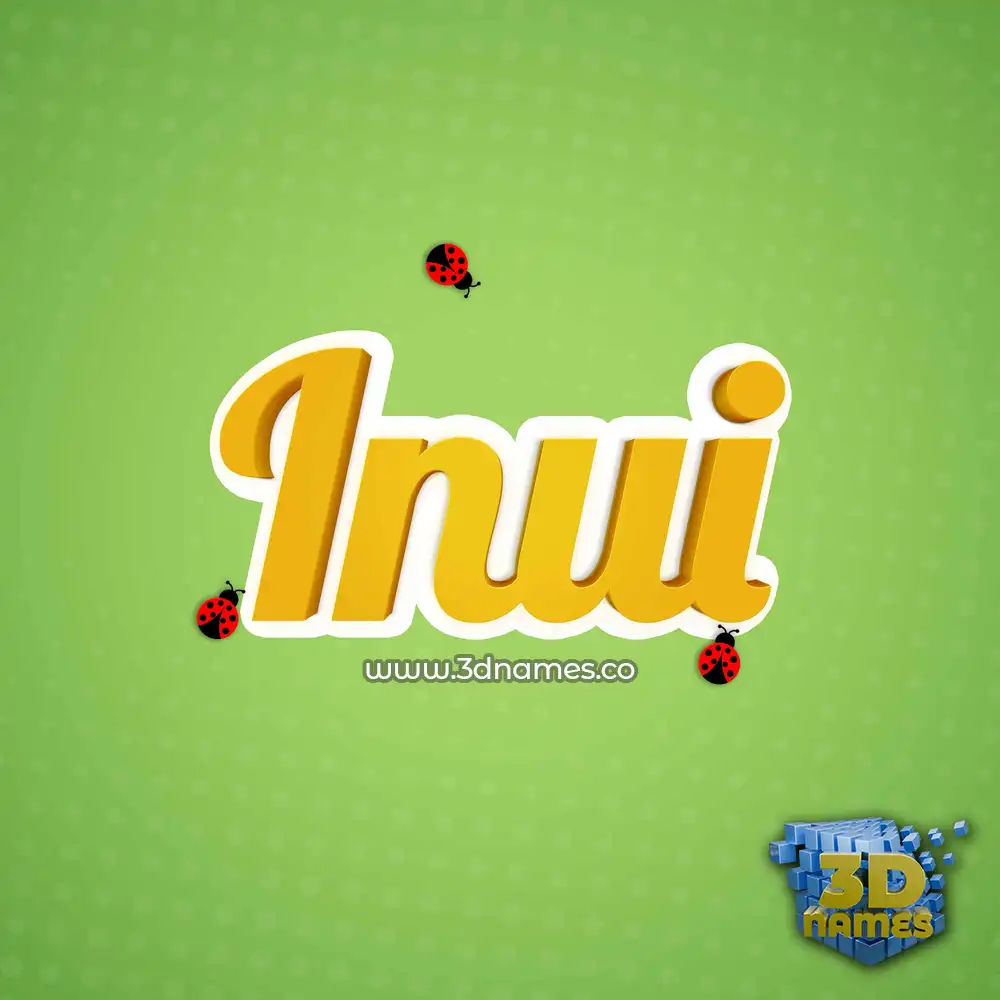 inui in Ladybugs style - 3D name wallpaper