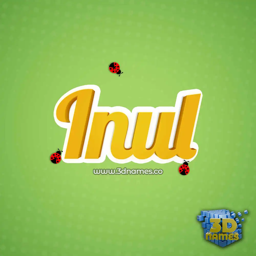 inul in Ladybugs style - 3D name wallpaper