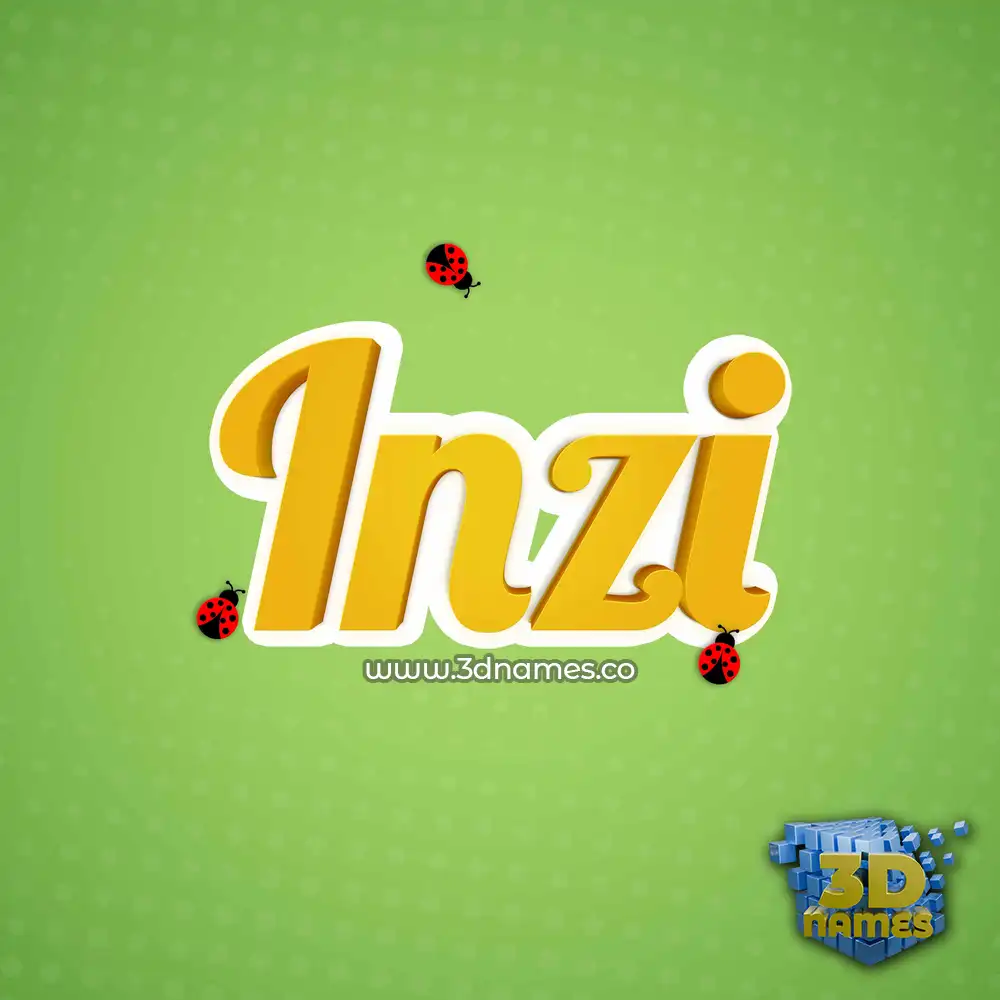 inzi in Ladybugs style - 3D name wallpaper