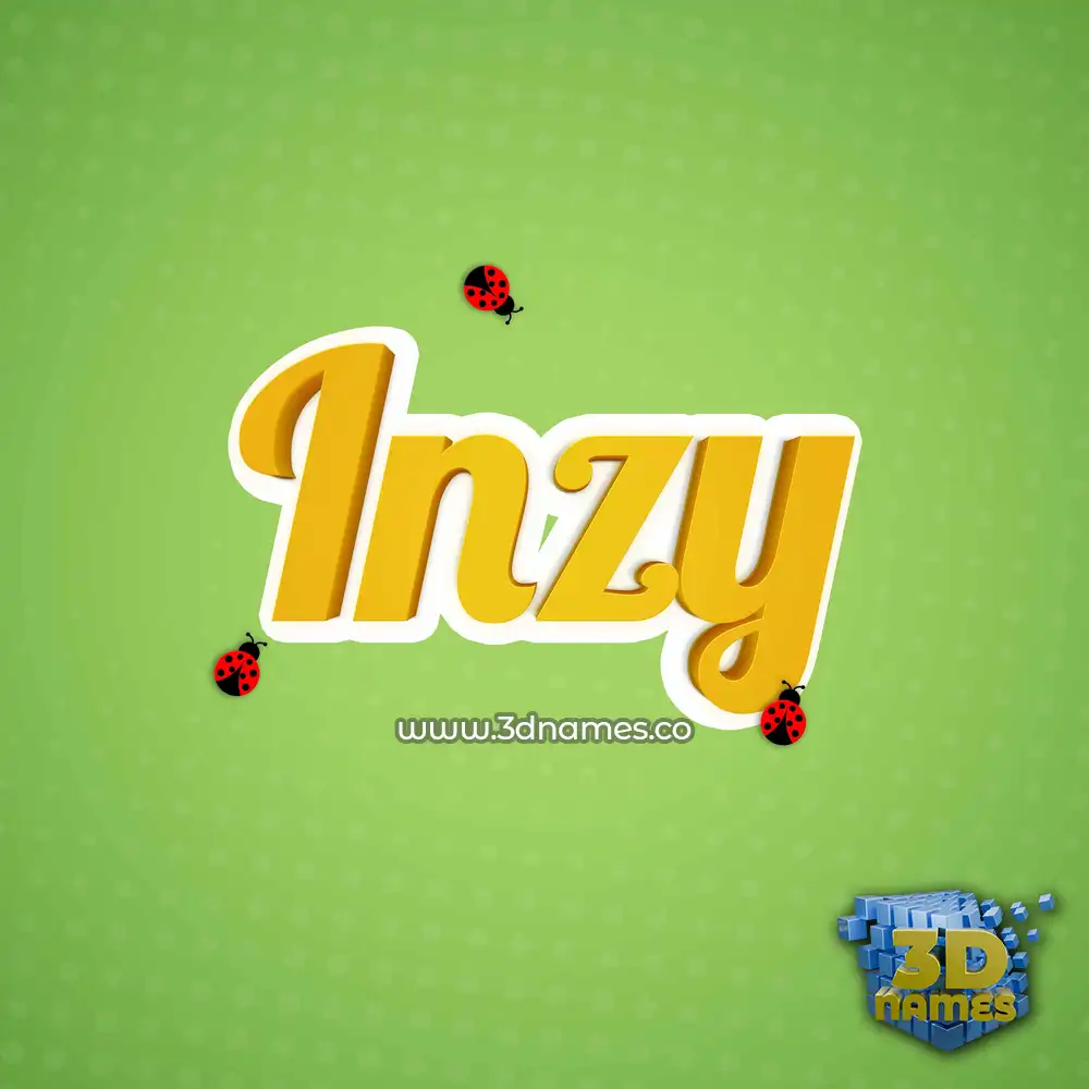 inzy in Ladybugs style - 3D name wallpaper