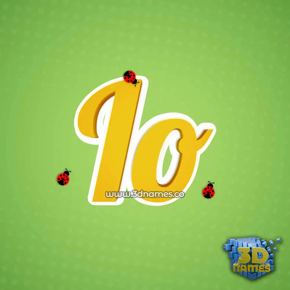 io in Ladybugs style - 3D name wallpaper