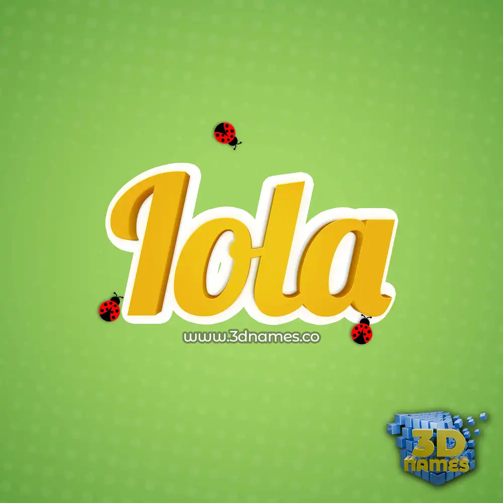 iola in Ladybugs style - 3D name wallpaper