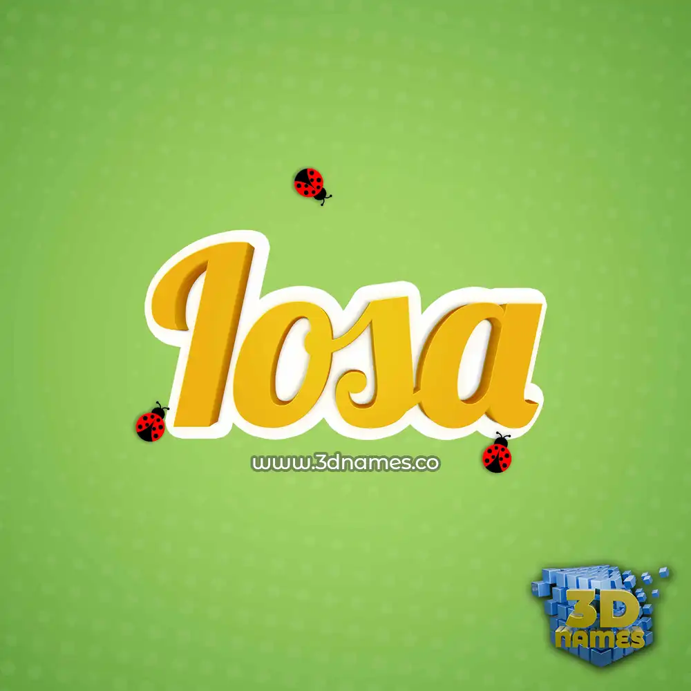 iosa in Ladybugs style - 3D name wallpaper