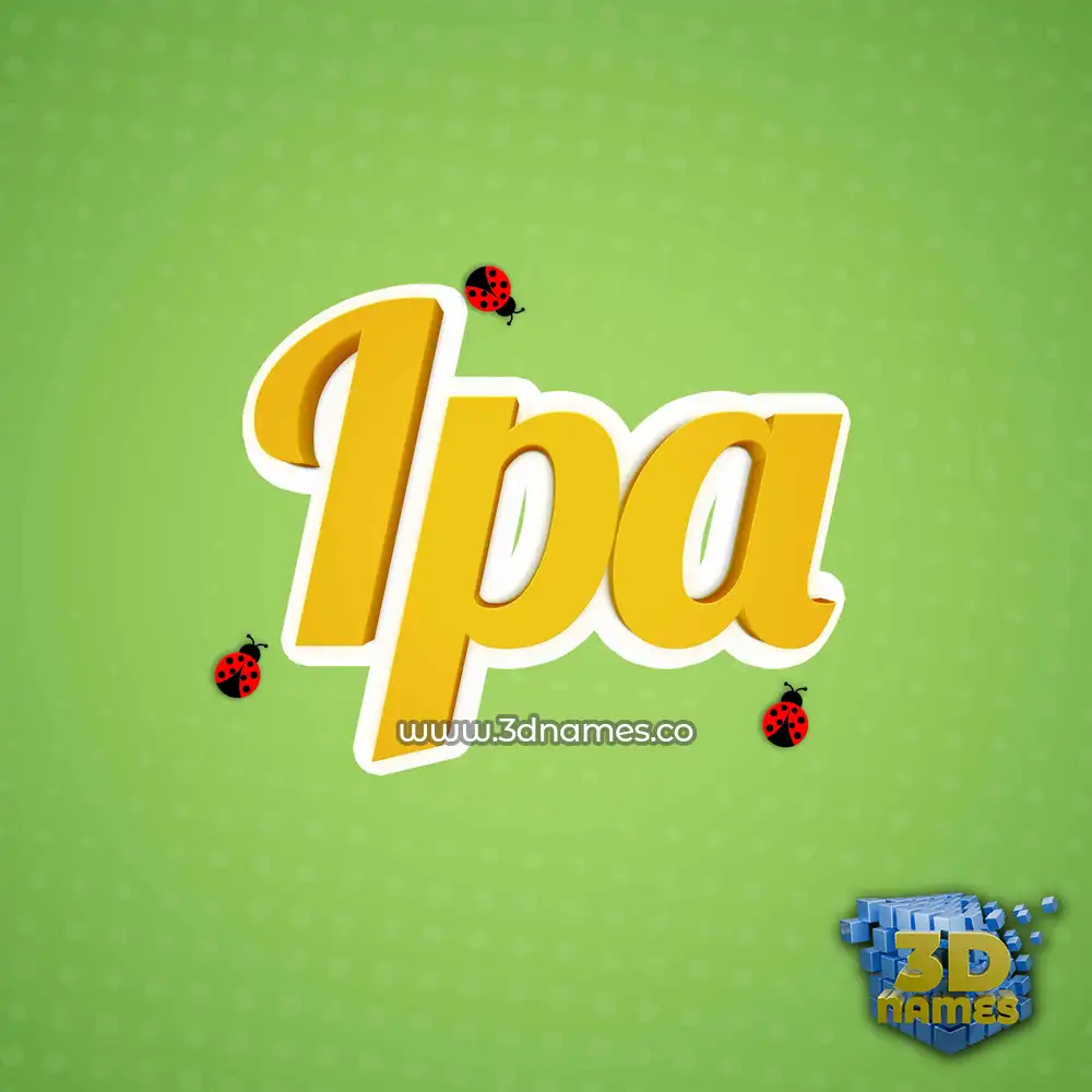 ipa in Ladybugs style - 3D name wallpaper
