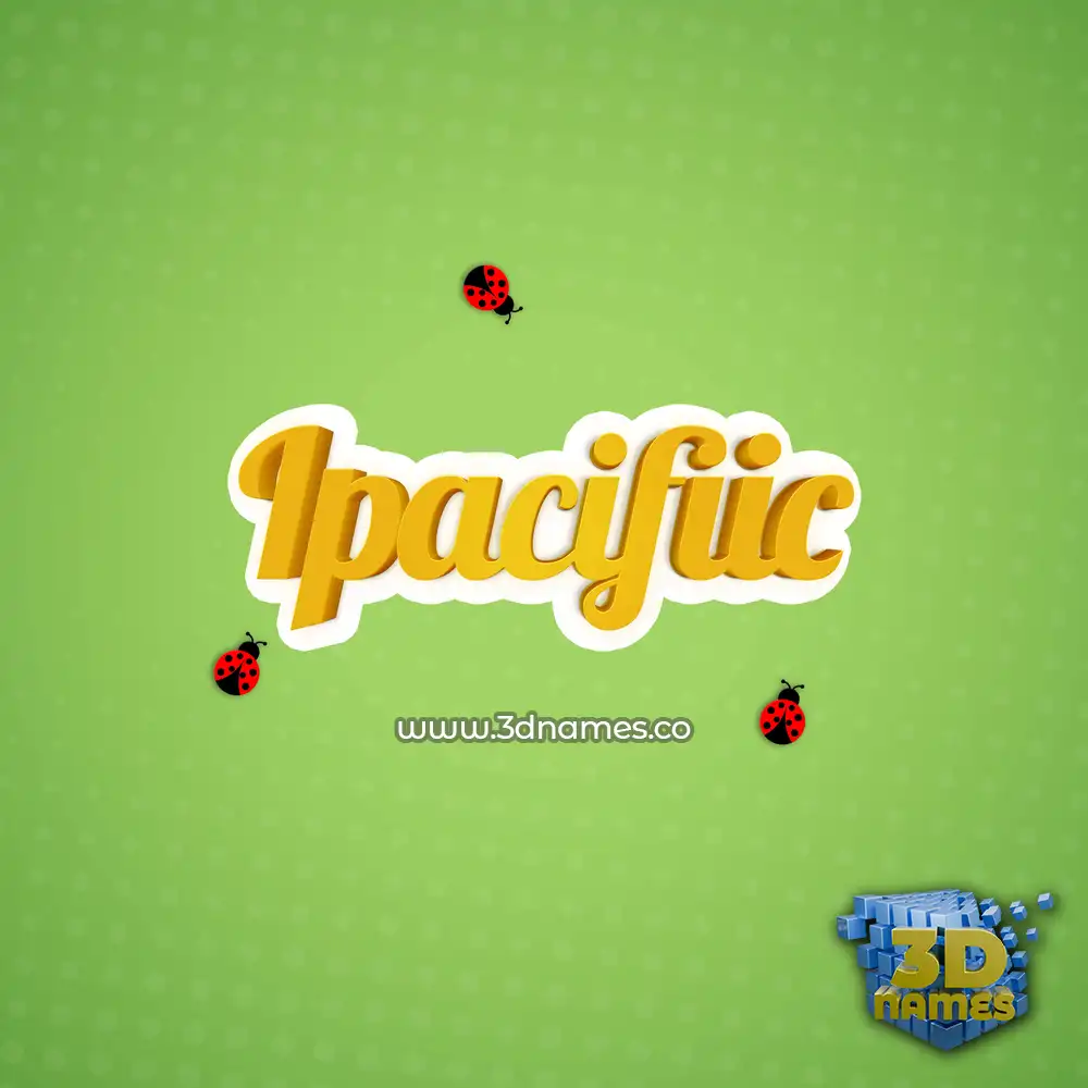ipacifiic in Ladybugs style - 3D name wallpaper