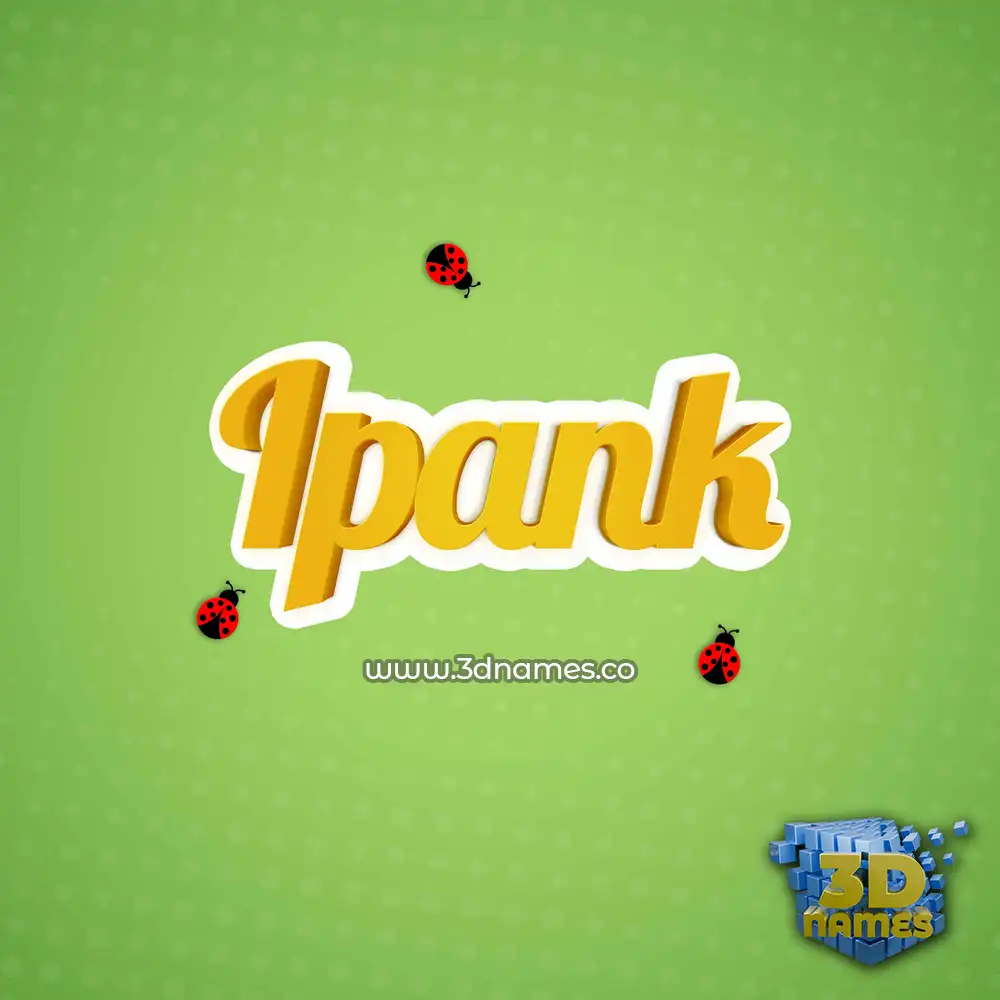 ipank in Ladybugs style - 3D name wallpaper