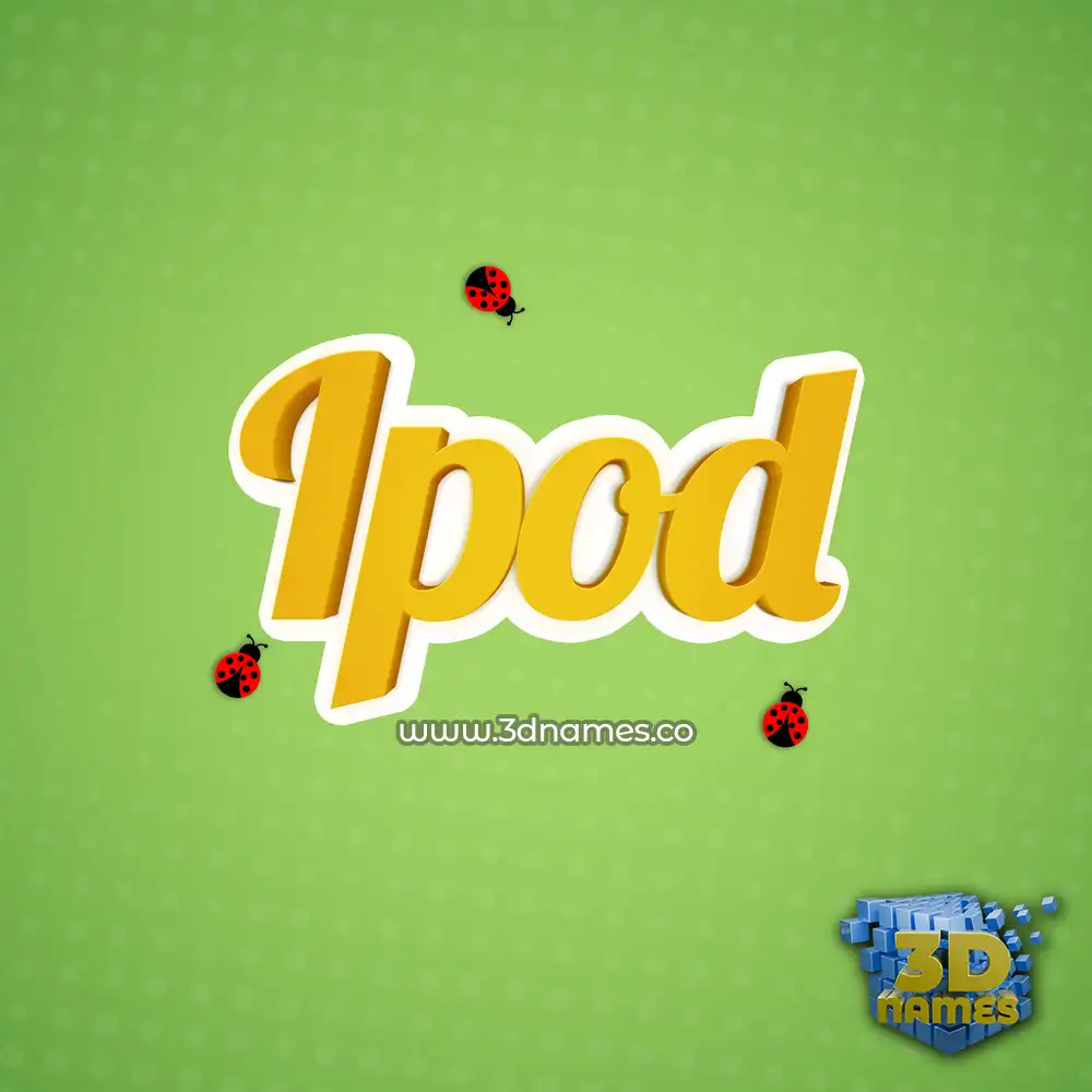 ipod in Ladybugs style - 3D name wallpaper
