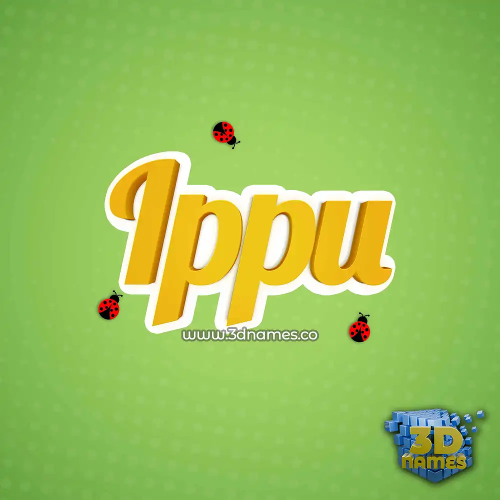 ippu in Ladybugs style - 3D name wallpaper