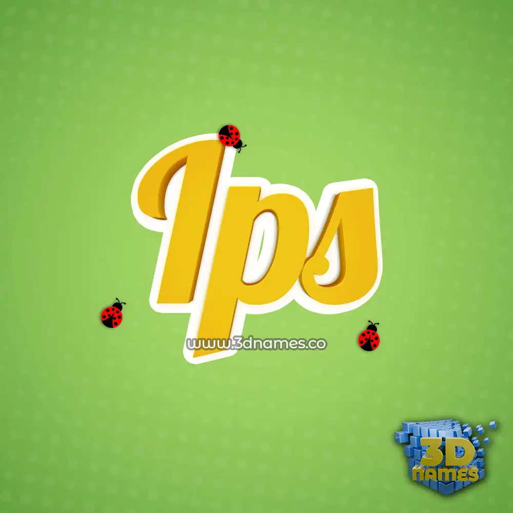ips in Ladybugs style - 3D name wallpaper