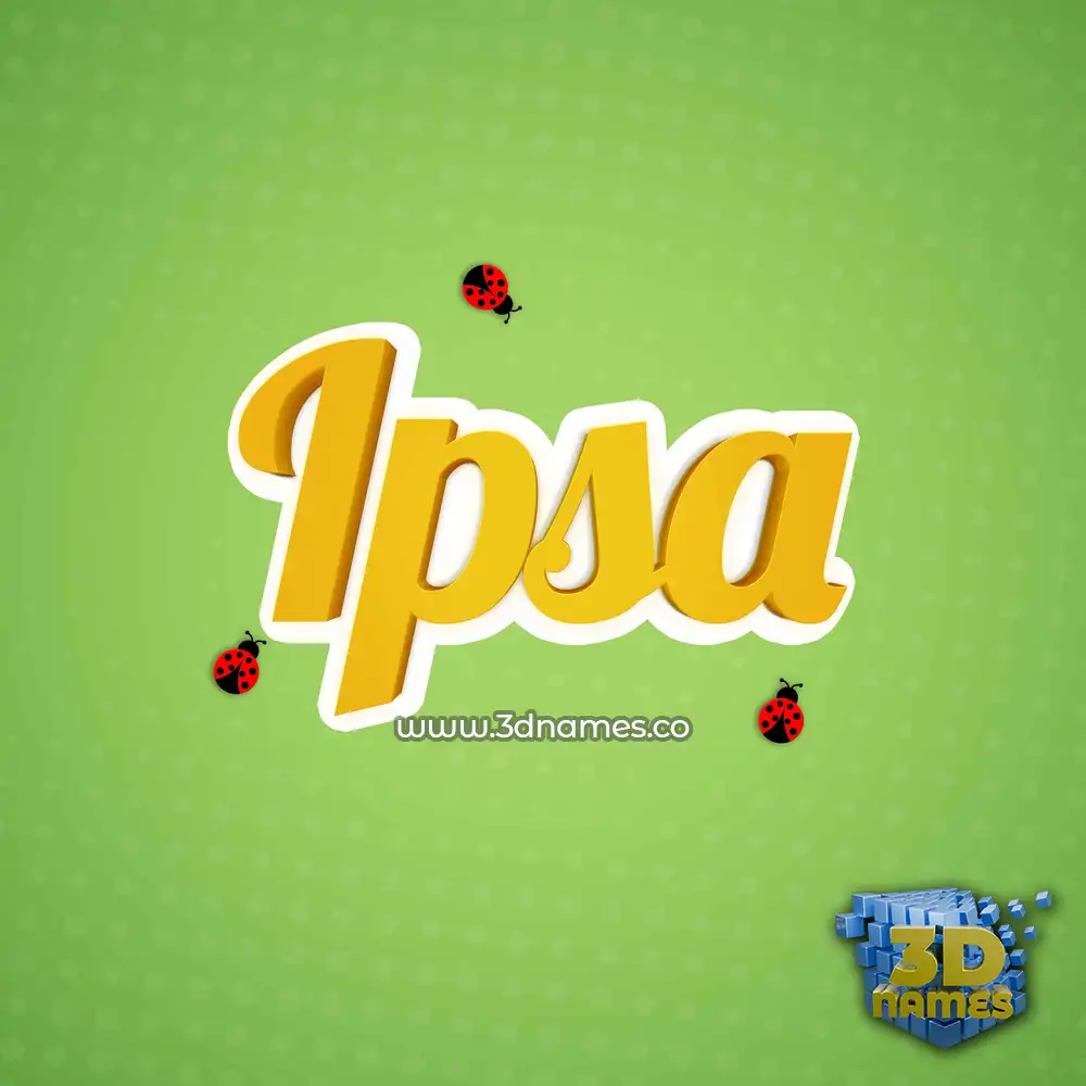 ipsa in Ladybugs style - 3D name wallpaper