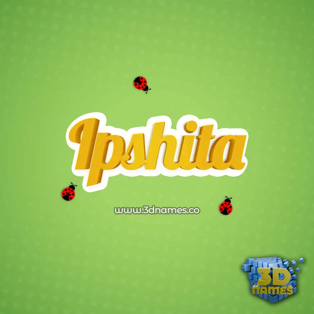 ipshita in Ladybugs style - 3D name wallpaper