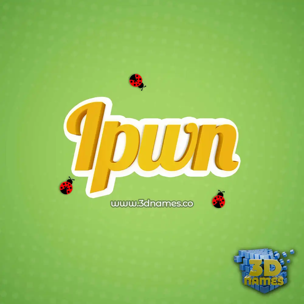 ipwn in Ladybugs style - 3D name wallpaper