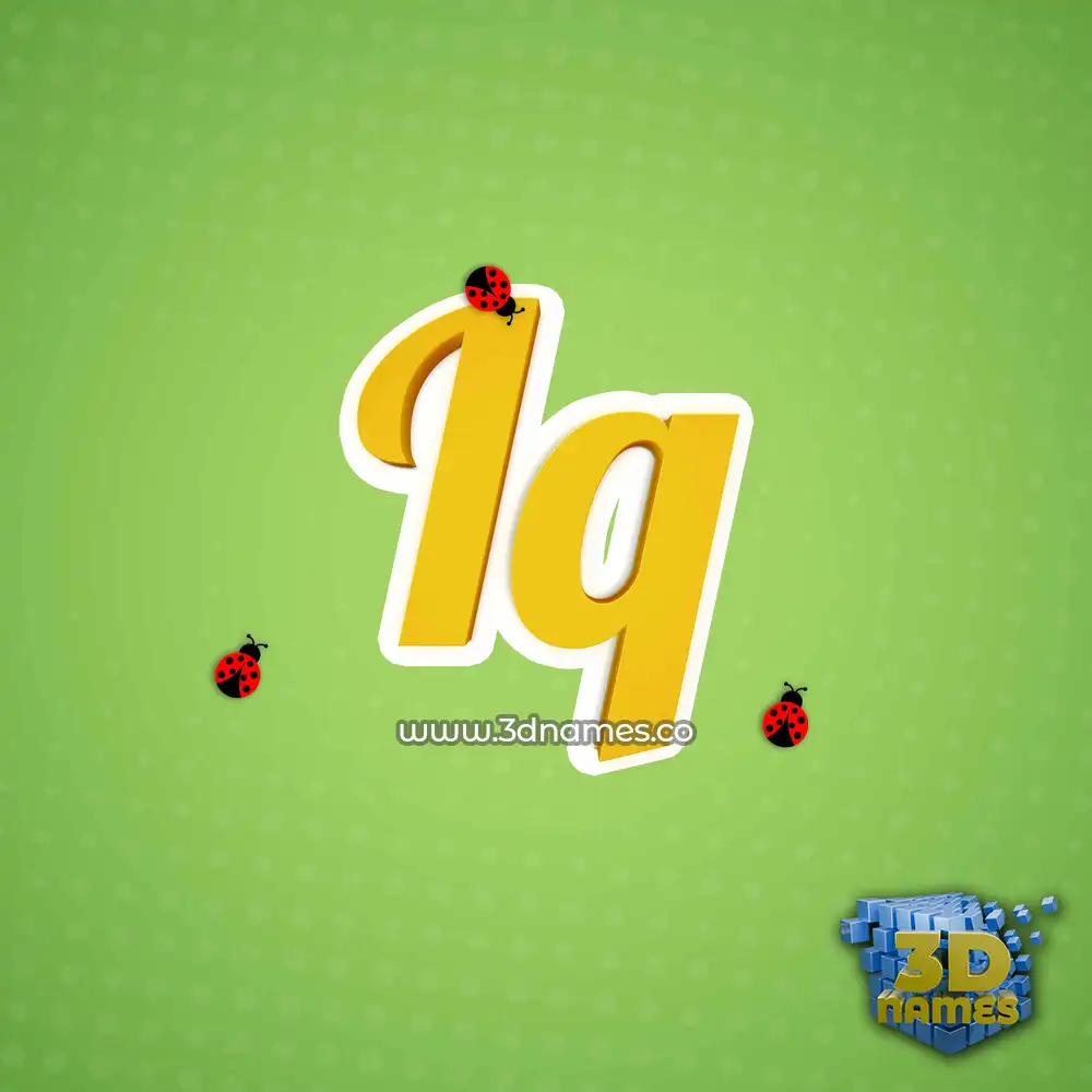 iq in Ladybugs style - 3D name wallpaper