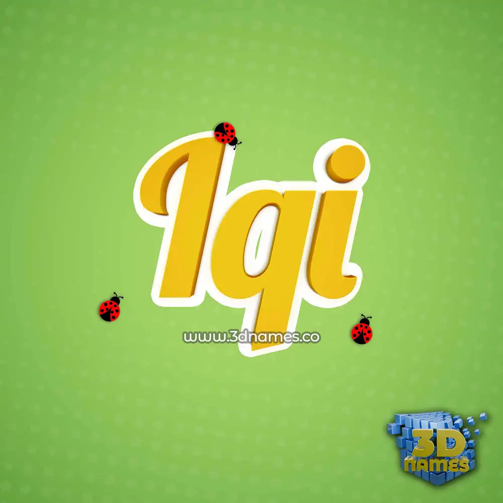 iqi in Ladybugs style - 3D name wallpaper