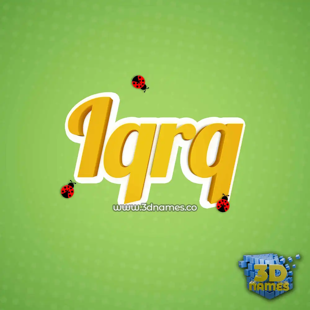 iqrq in Ladybugs style - 3D name wallpaper