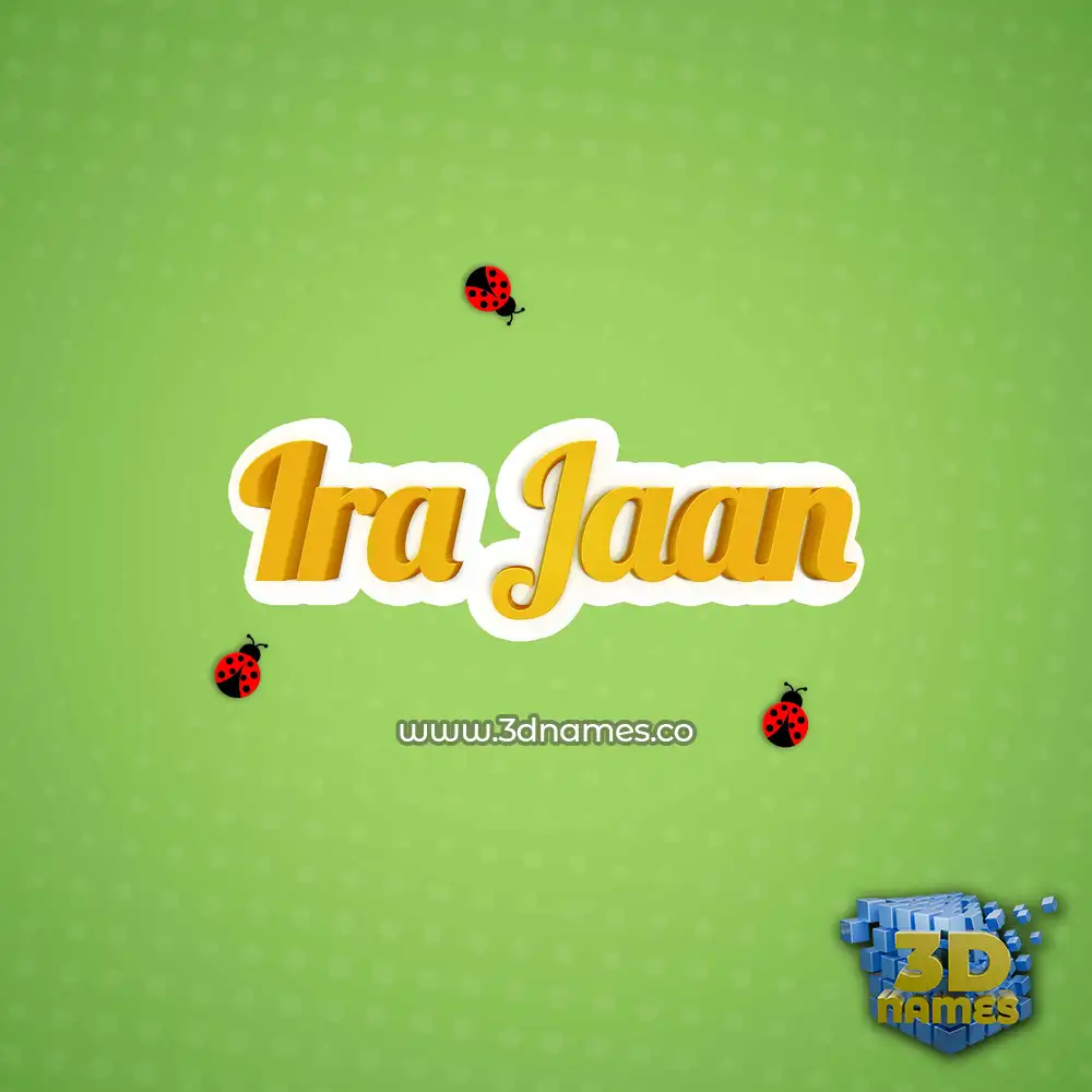 ira jaan in Ladybugs style - 3D name wallpaper