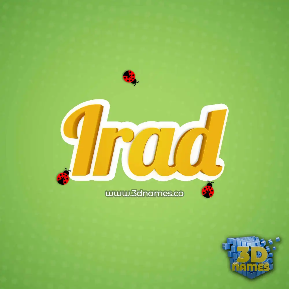 irad in Ladybugs style - 3D name wallpaper