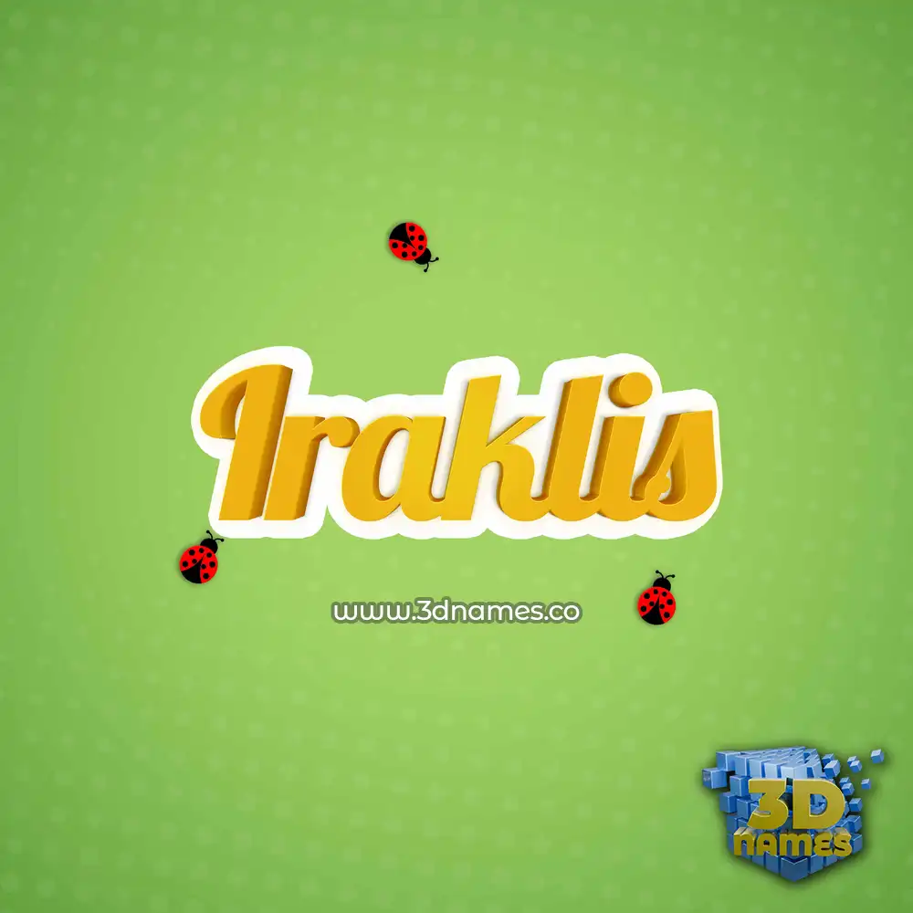 iraklis in Ladybugs style - 3D name wallpaper