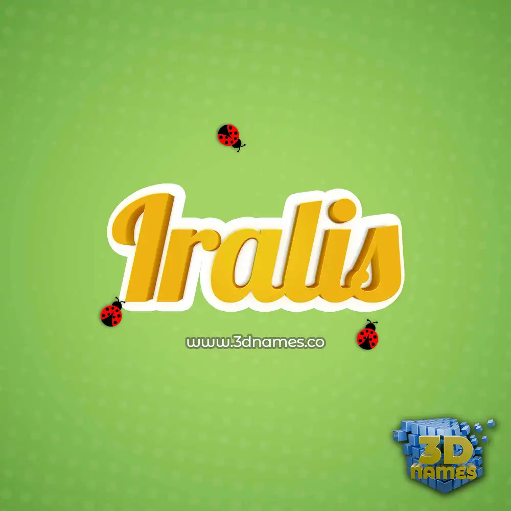 iralis in Ladybugs style - 3D name wallpaper