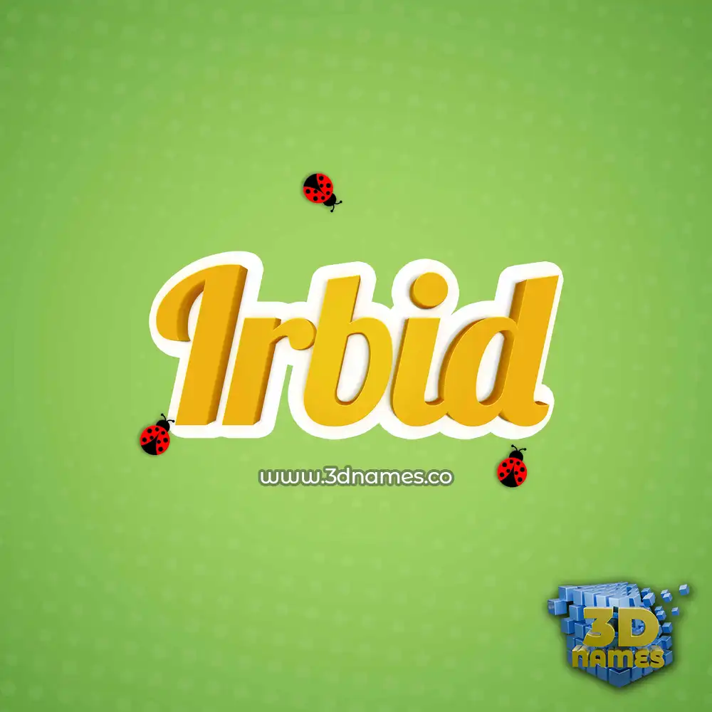 irbid in Ladybugs style - 3D name wallpaper