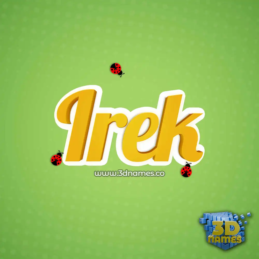 irek in Ladybugs style - 3D name wallpaper