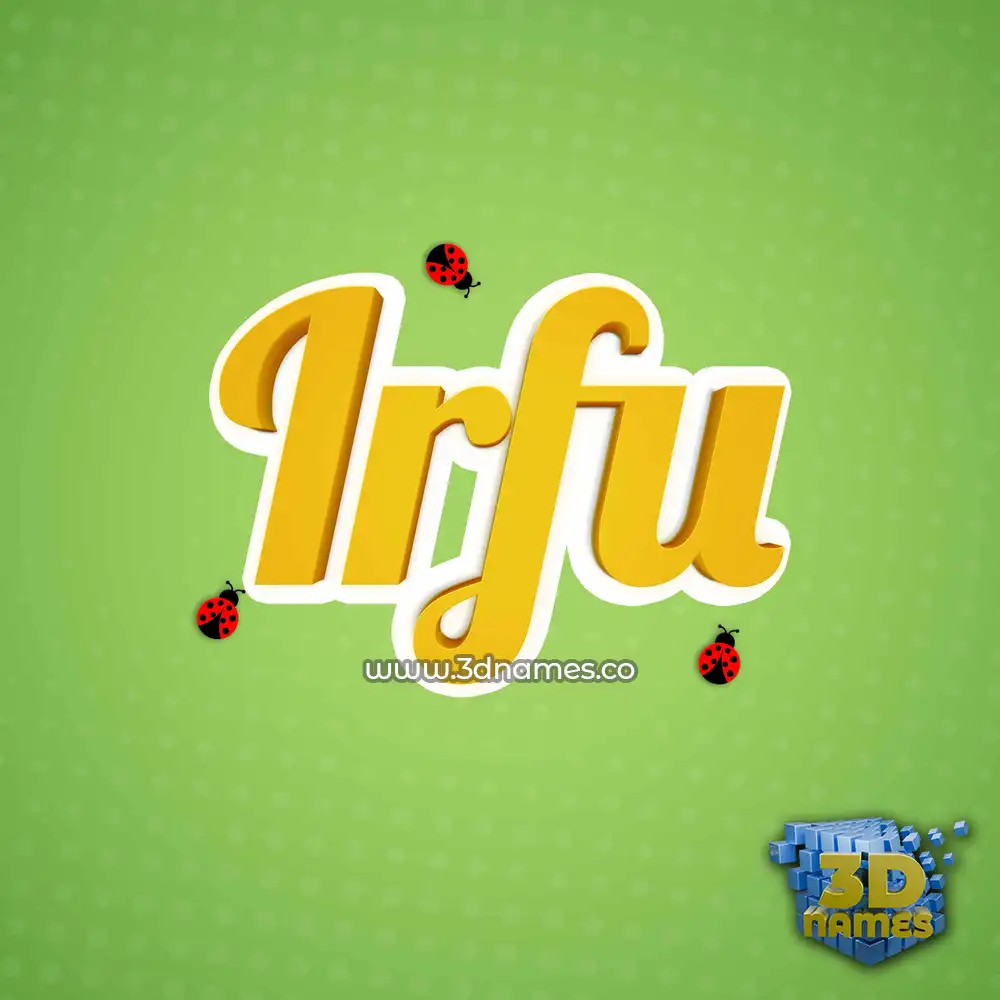 irfu in Ladybugs style - 3D name wallpaper