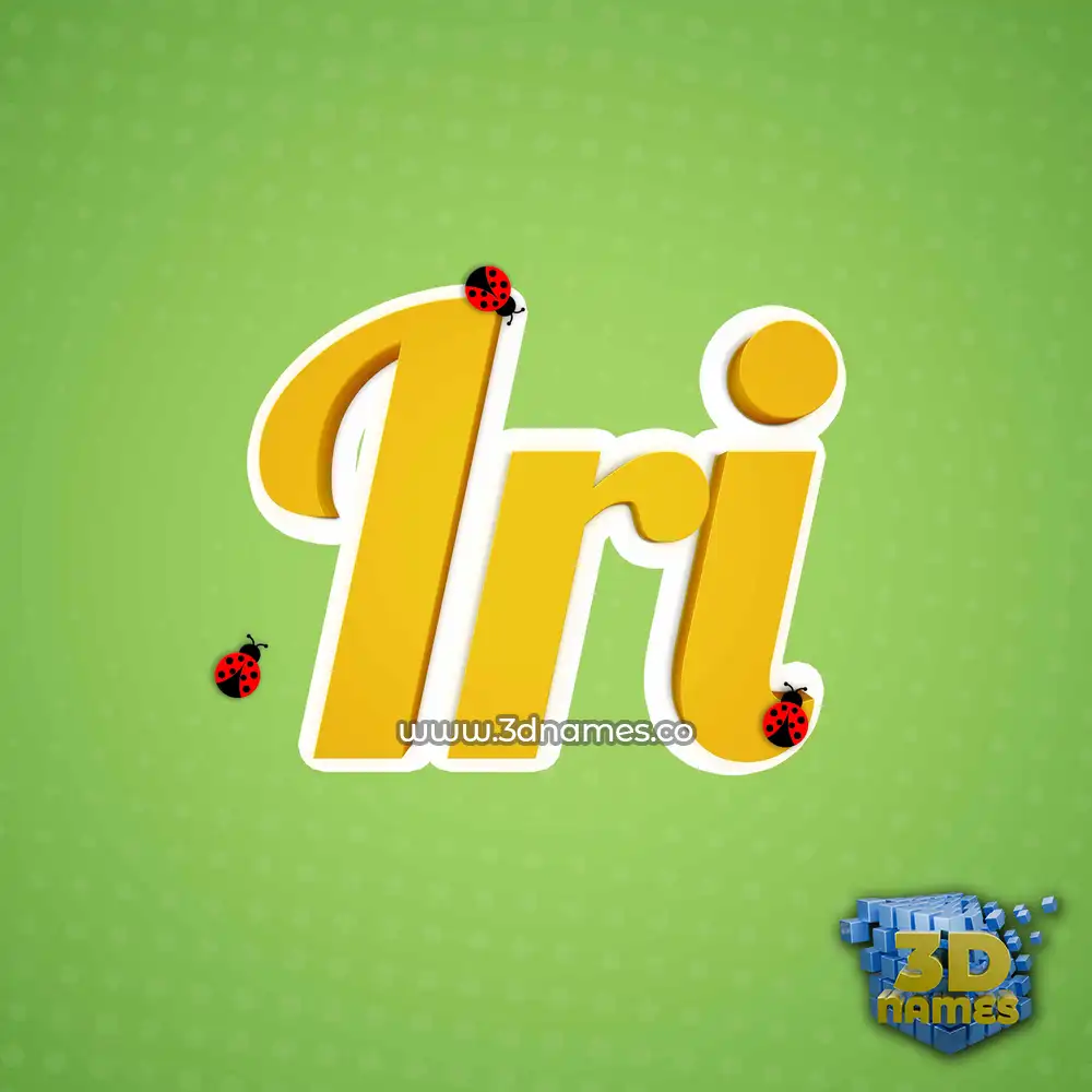 iri in Ladybugs style - 3D name wallpaper