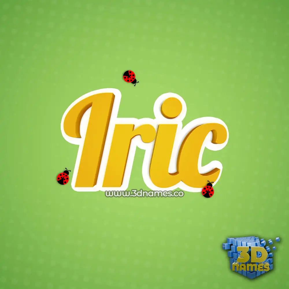 iric in Ladybugs style - 3D name wallpaper