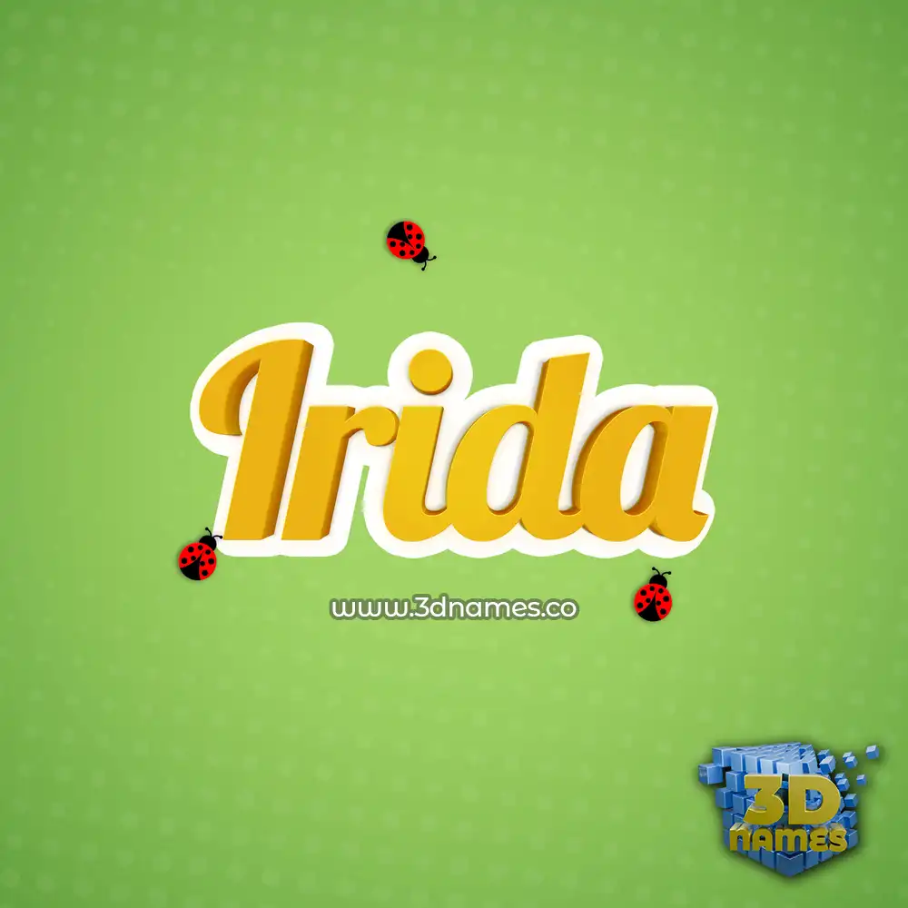 irida in Ladybugs style - 3D name wallpaper