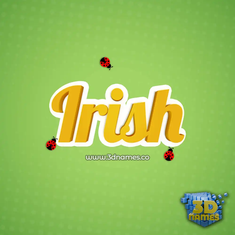 irish in Ladybugs style - 3D name wallpaper