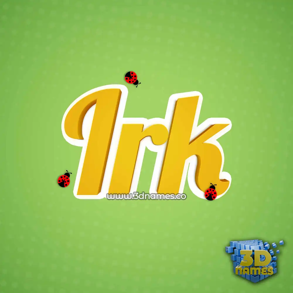 irk in Ladybugs style - 3D name wallpaper