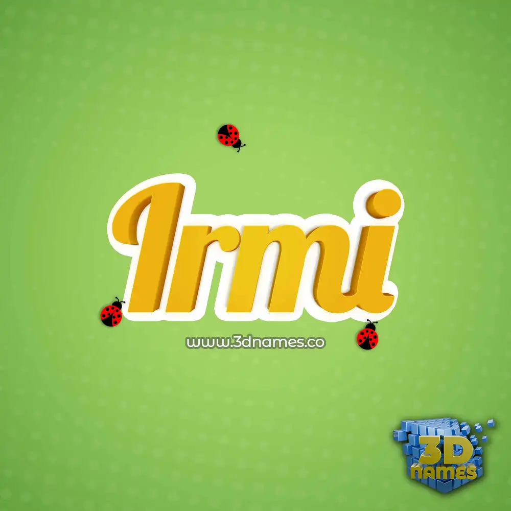 irmi in Ladybugs style - 3D name wallpaper