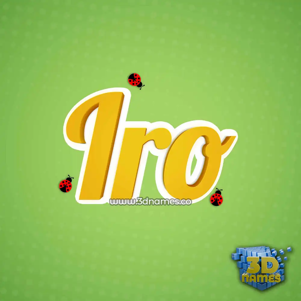 iro in Ladybugs style - 3D name wallpaper