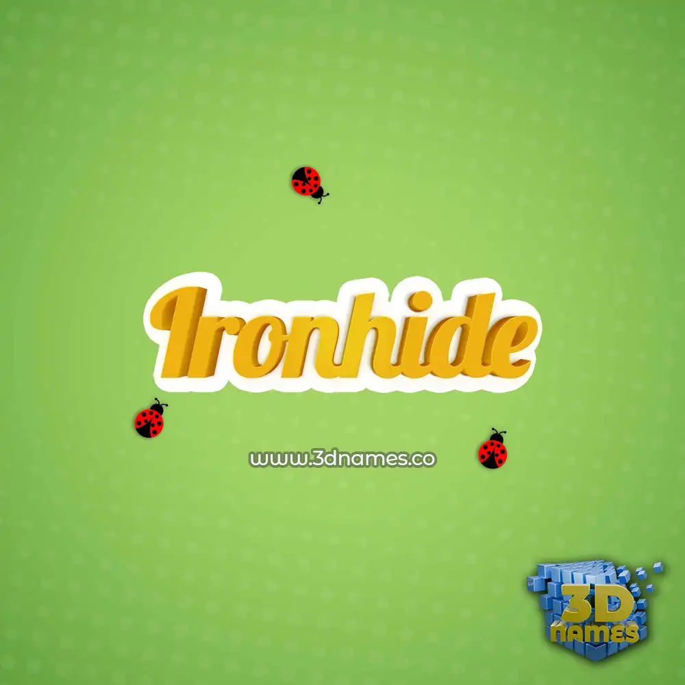 ironhide in Ladybugs style - 3D name wallpaper