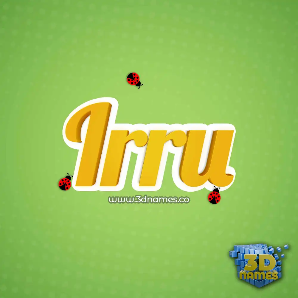 irru in Ladybugs style - 3D name wallpaper