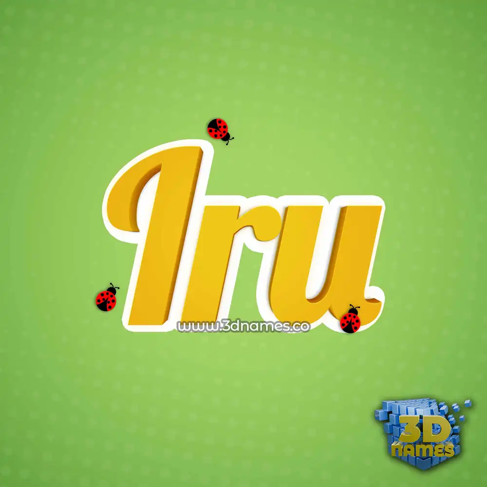 iru in Ladybugs style - 3D name wallpaper