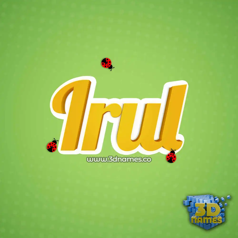 irul in Ladybugs style - 3D name wallpaper