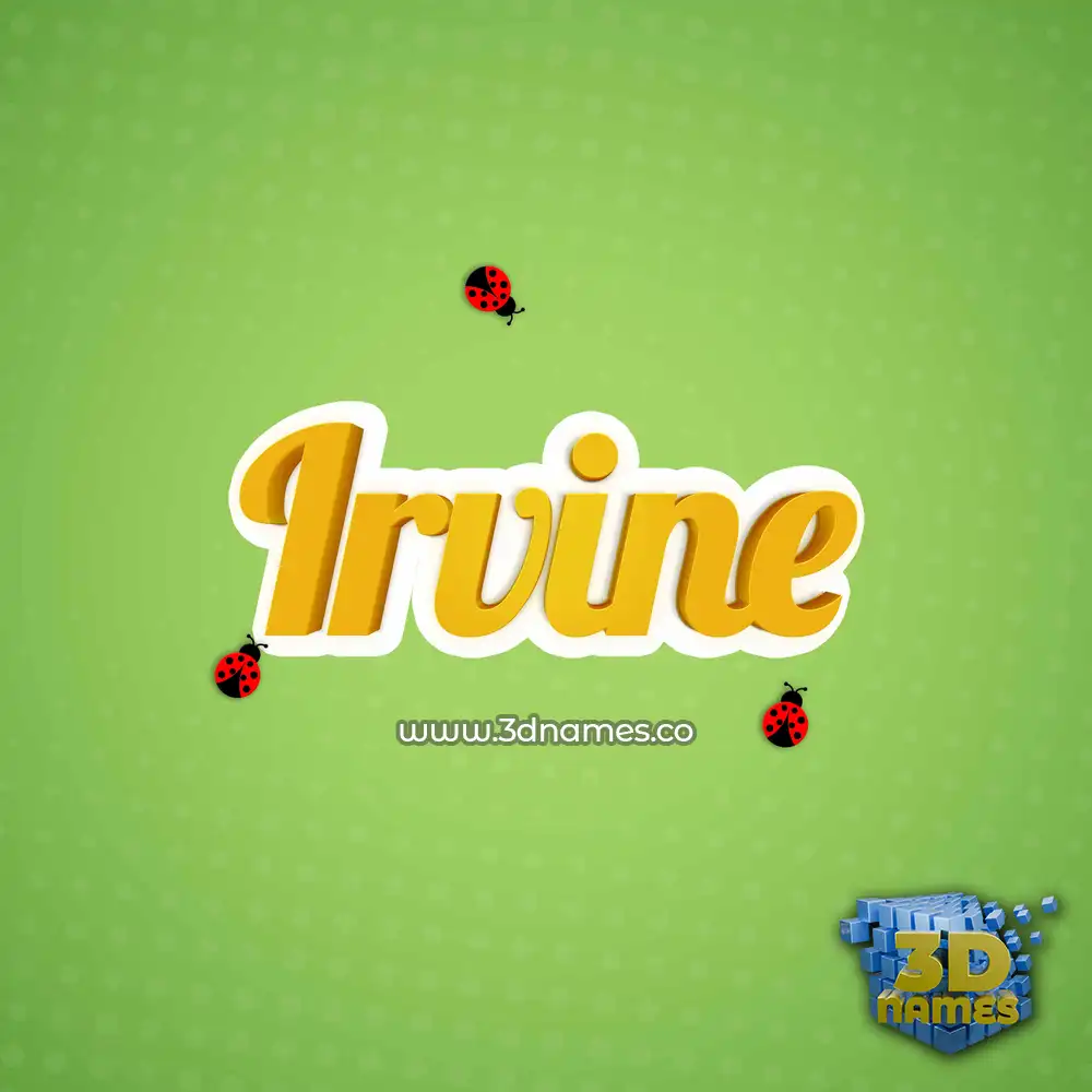 irvine in Ladybugs style - 3D name wallpaper