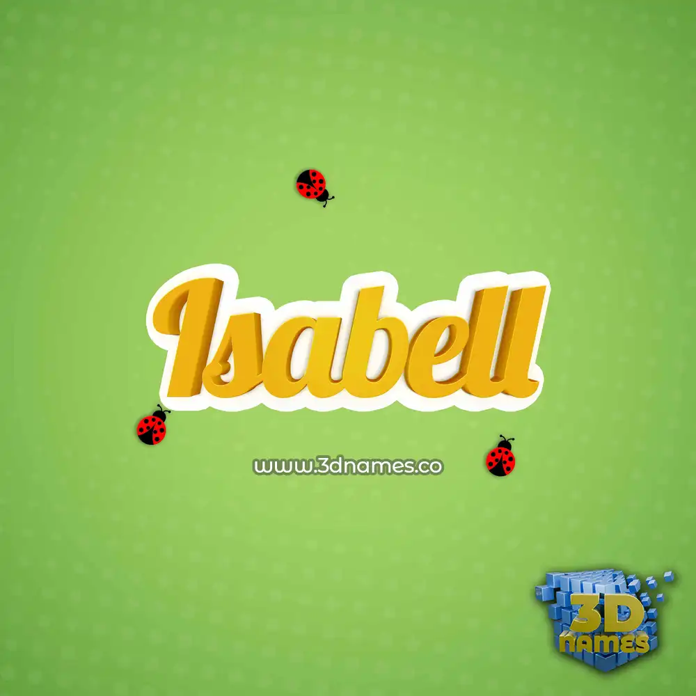 isabell in Ladybugs style - 3D name wallpaper