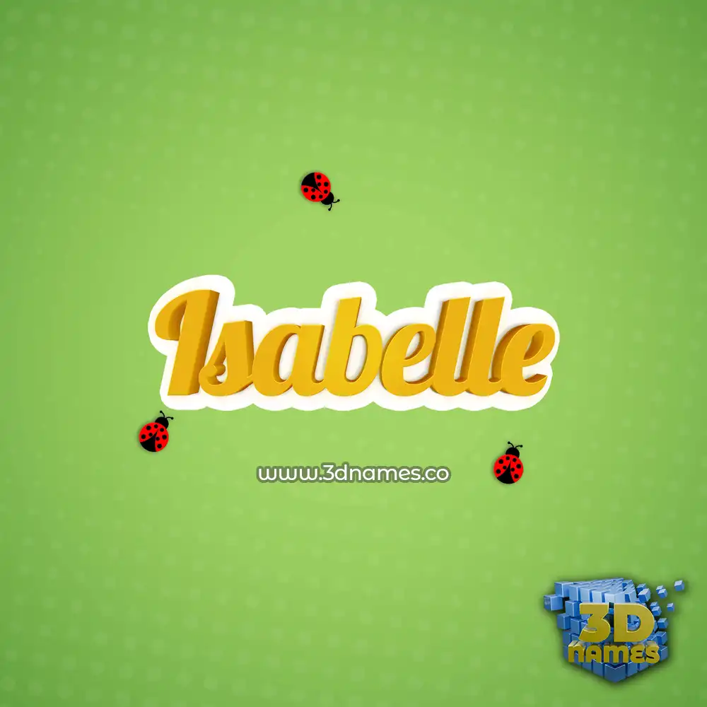 isabelle in Ladybugs style - 3D name wallpaper