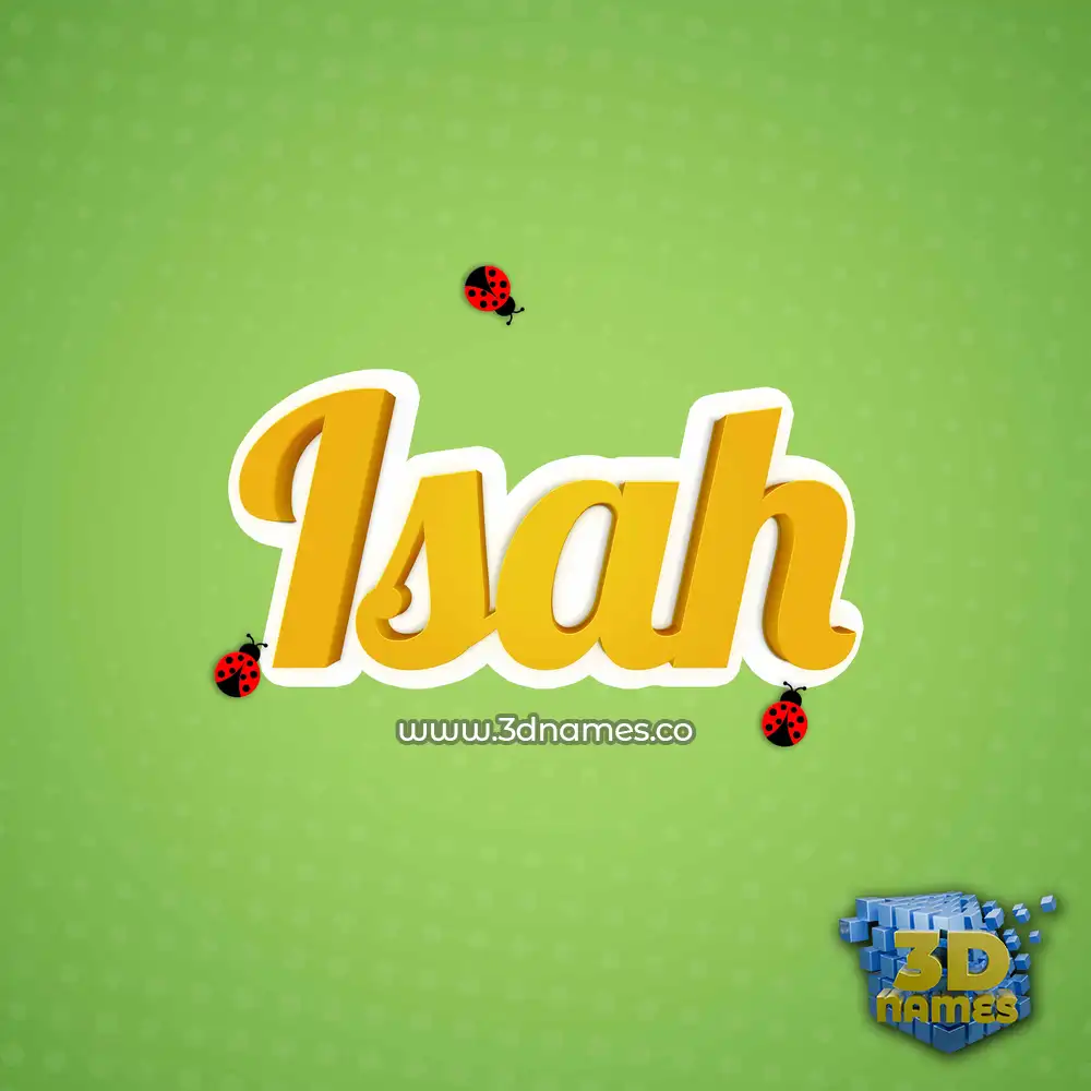 isah in Ladybugs style - 3D name wallpaper