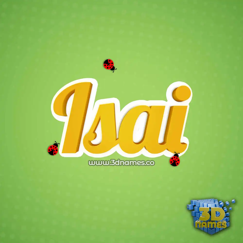 isai in Ladybugs style - 3D name wallpaper