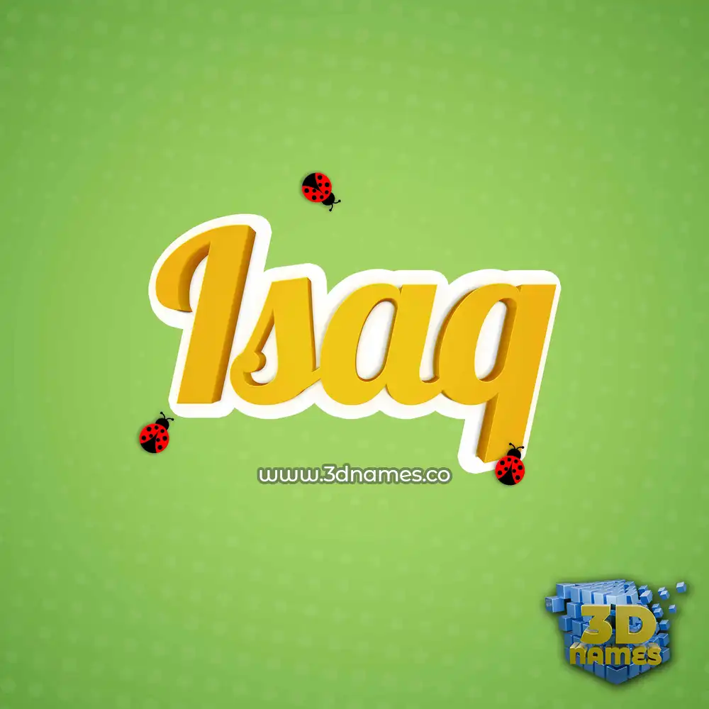 isaq in Ladybugs style - 3D name wallpaper