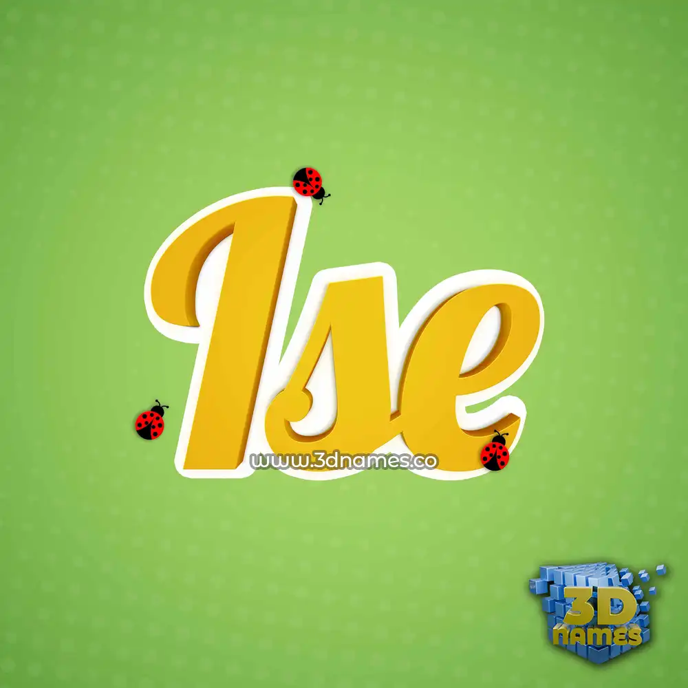 ise in Ladybugs style - 3D name wallpaper